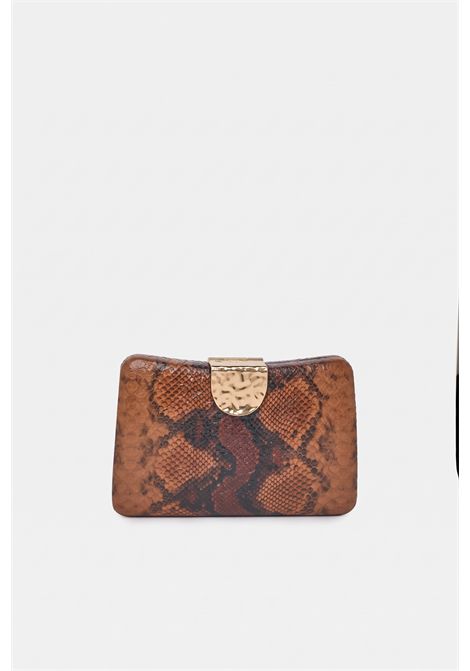Clutch Oleria in pelle stampa snake TWENTY FOURHAITCH | BAG069NAT